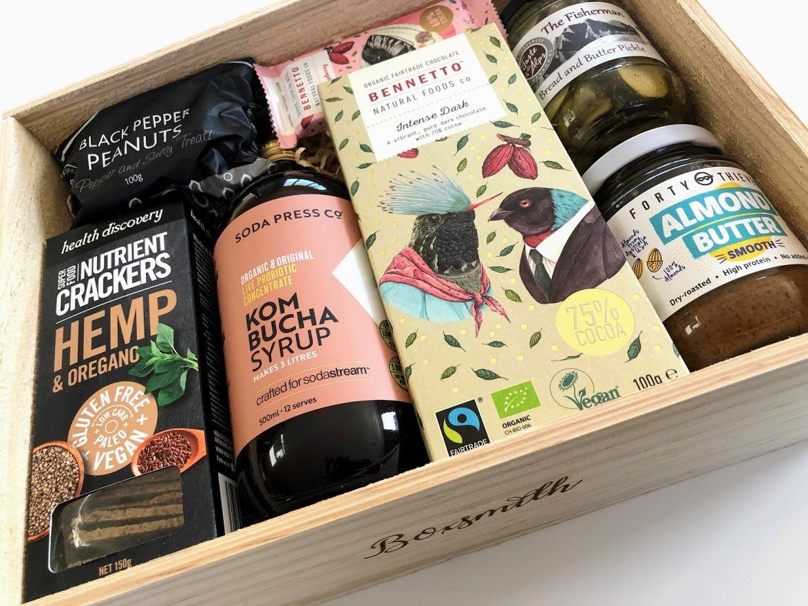 Boxsmith Gift Box & Hampers - vegan gift box with easy NZ wide delivery.