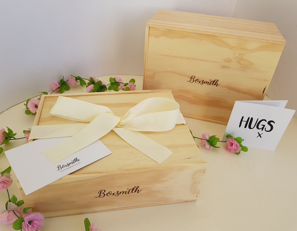 Boxsmith gift box with complimentary standard card or upgrade to Pika & Pookie card